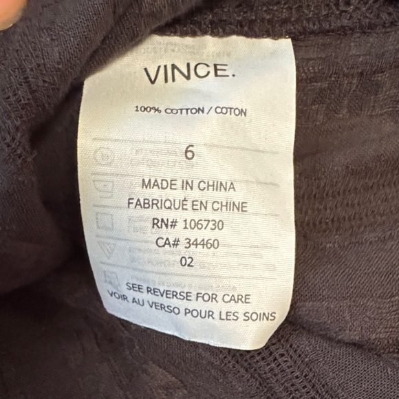 Vince 1/4 Button Women's Lightweight Cotton Top - Picture 4 of 4